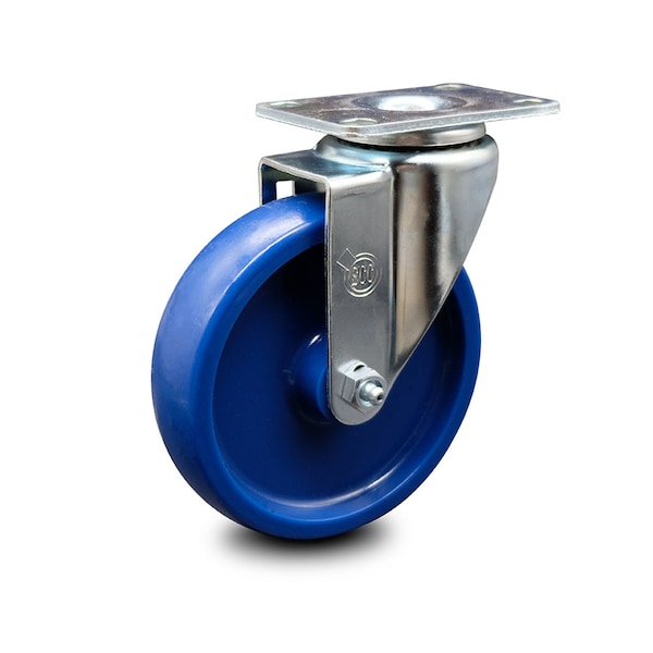 5 Inch Solid Polyurethane Wheel Swivel Top Plate Caster